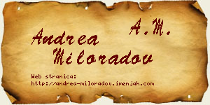 Andrea Miloradov vizit kartica